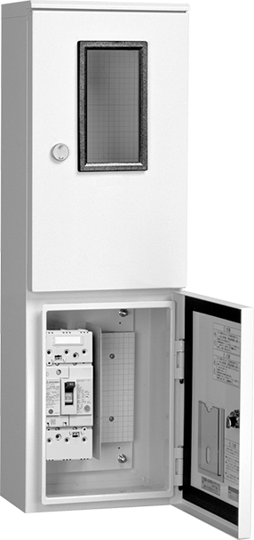 屋内屋外兼用 WHMスペース×1，漏電遮断器または配線用遮断器＋保安器スペース