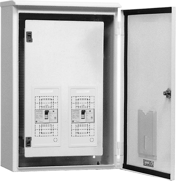 屋外用（ステンレス製）2コ用 漏電遮断器または配線用遮断器＋端子台（TB）
