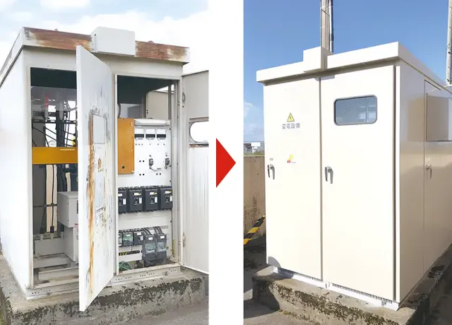 受電設備をリニューアルすることで、耐震性能や省エネ効果が向上する
